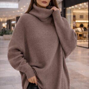 NWOT Free People Oversized Relaxed Fit Softly Structured Sweater Tunic